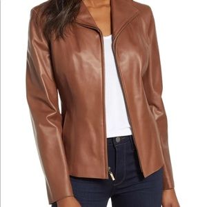 🤎Cole Haan Genuine Lambskin Leather Scuba Jacket 🤎